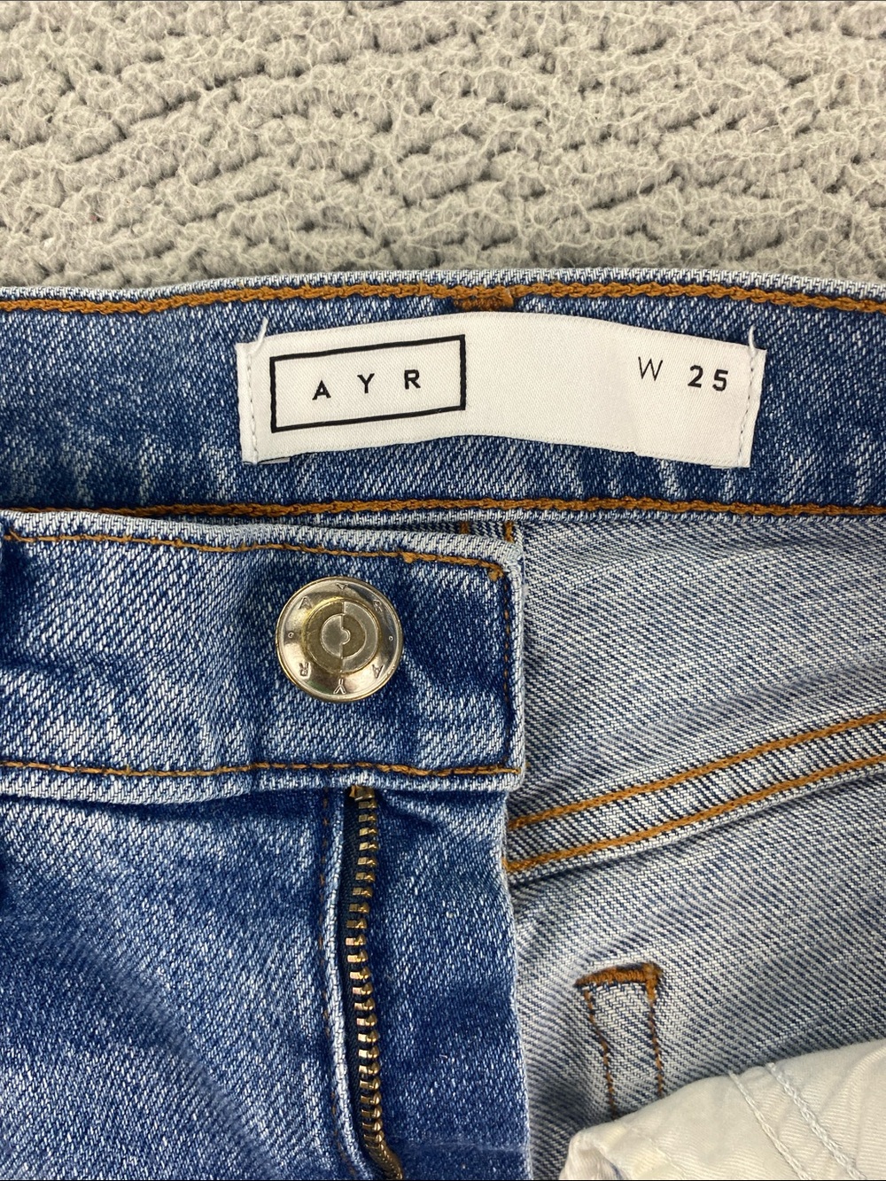 AYR The Yes Yes Yes Straight Ankle Cropped Women's High Rise Jeans  | Size:  25 - Picture 11 of 14